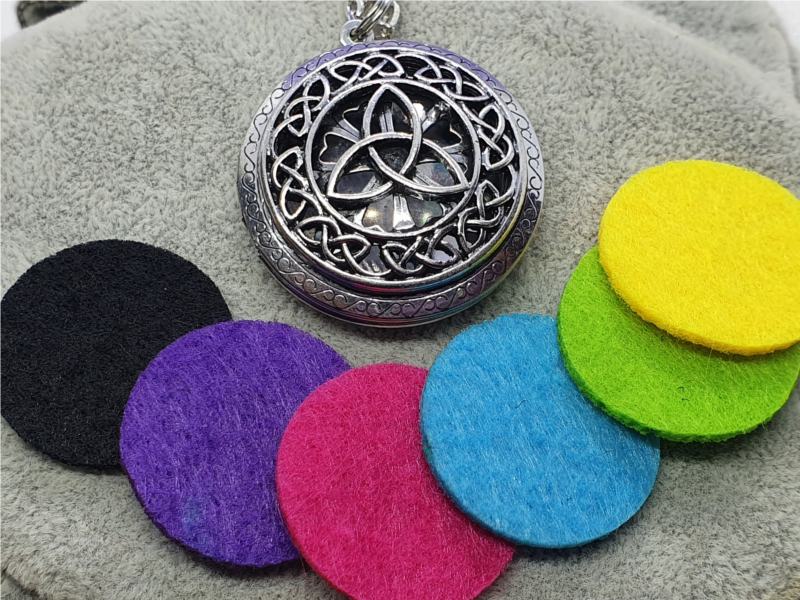 Witches Triquetra Perfume Holder Necklace