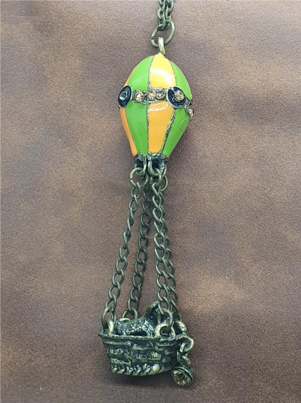 SteamPunk Violet/Green/Orange Balloon Necklace